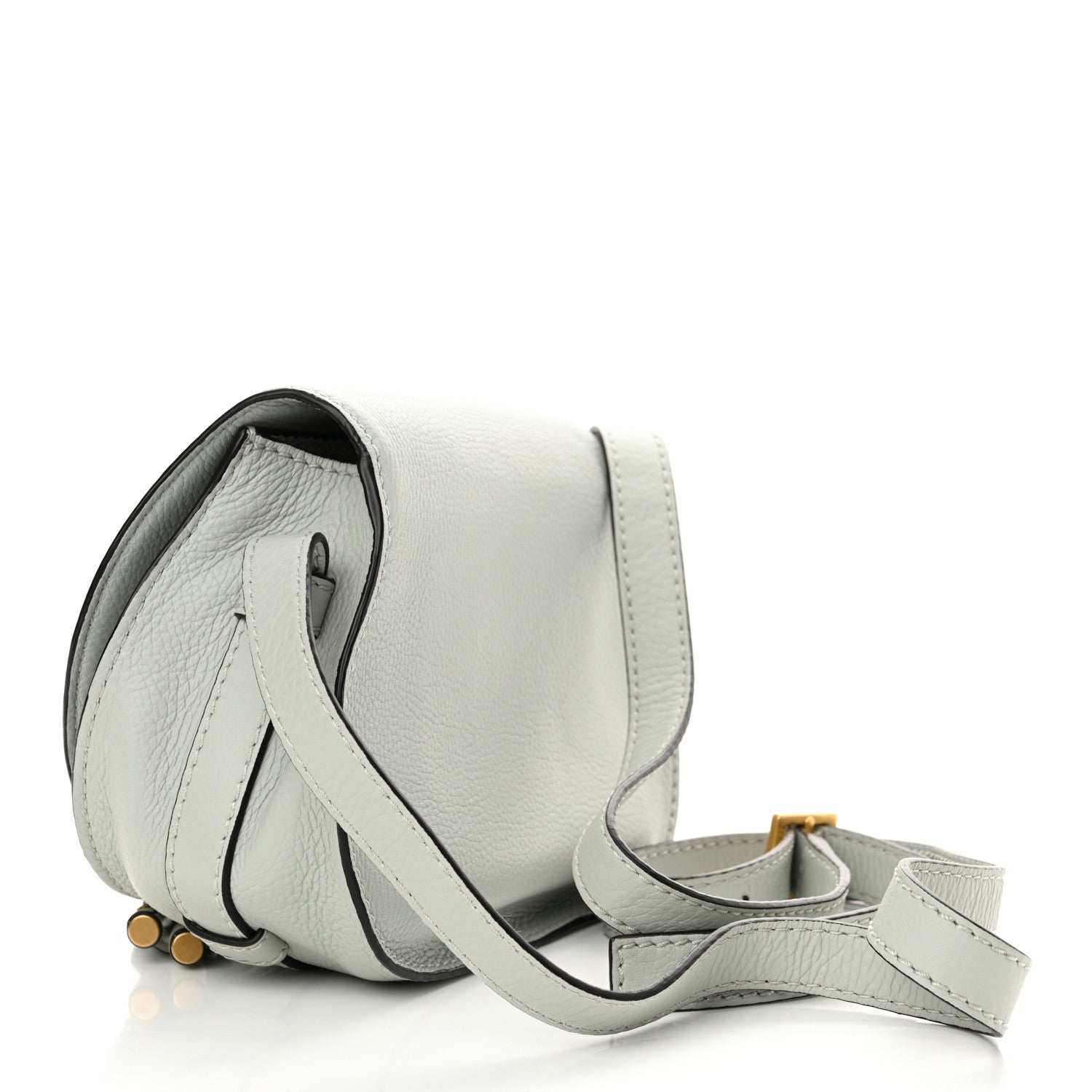 Chloe Calfskin Mini Marcie Round Crossbody Bag Faded Blue 3 of 11