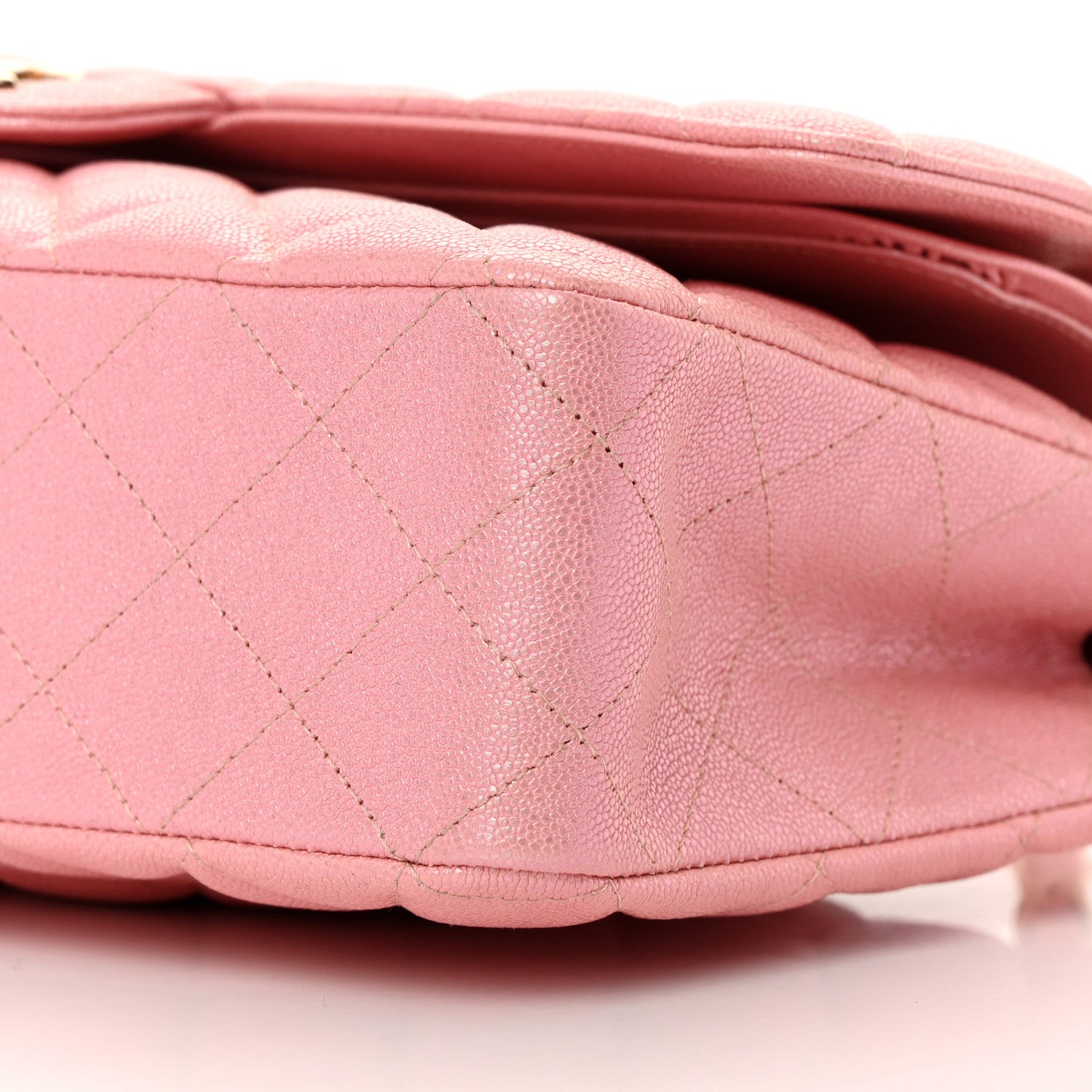 Chanel Iridescent Caviar Quilted Medium Double Flap Rose Pink 10 of 10