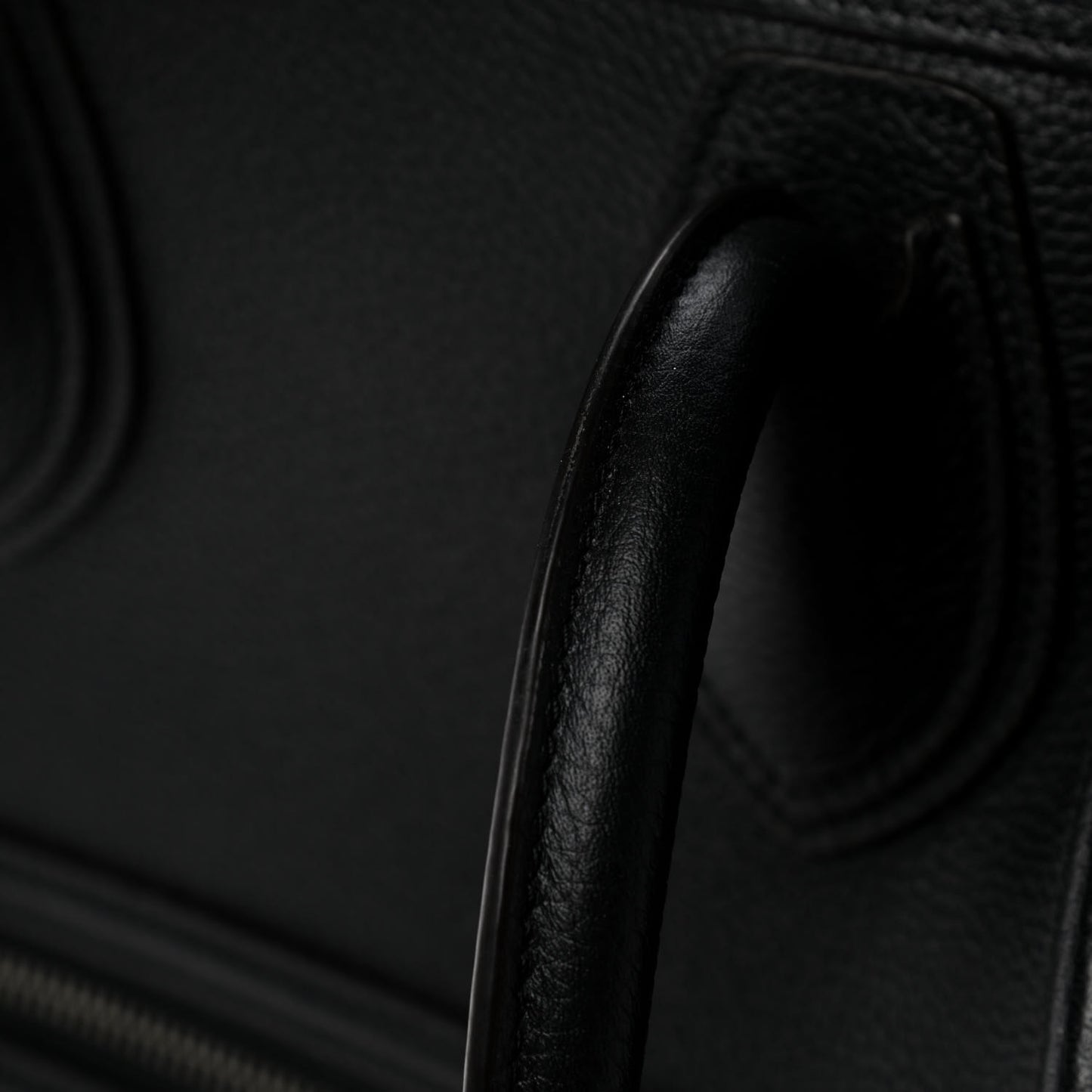 Drummed Calfskin Mini Luggage Black