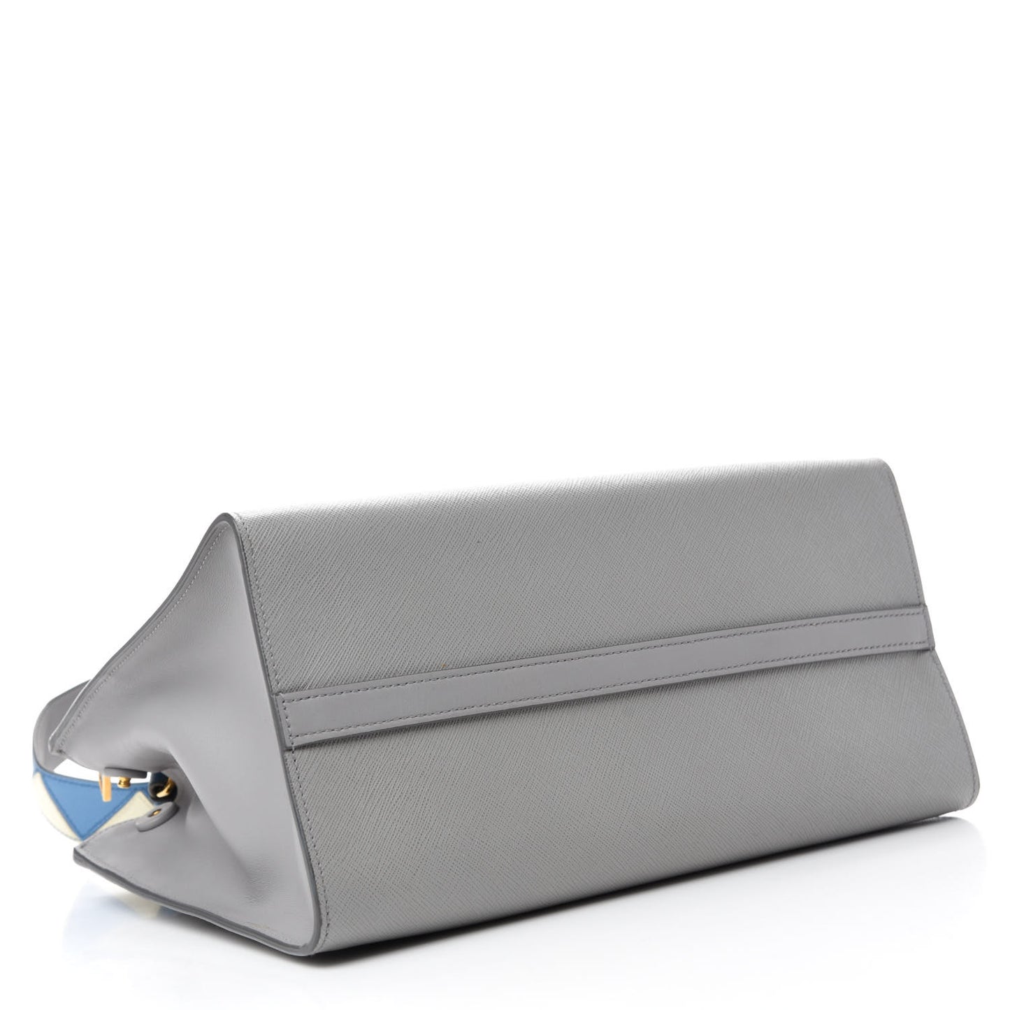 Saffiano City Calfskin Greche Paradigme Bag Nube Mare