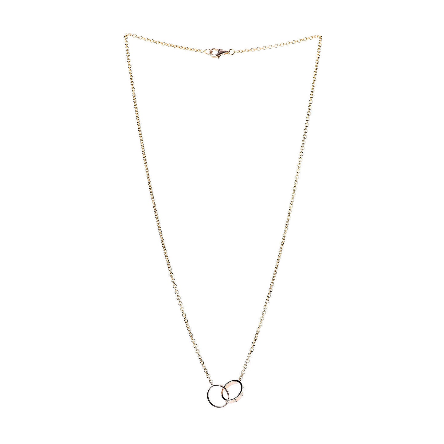 18K Pink Gold Interlocking LOVE Necklace
