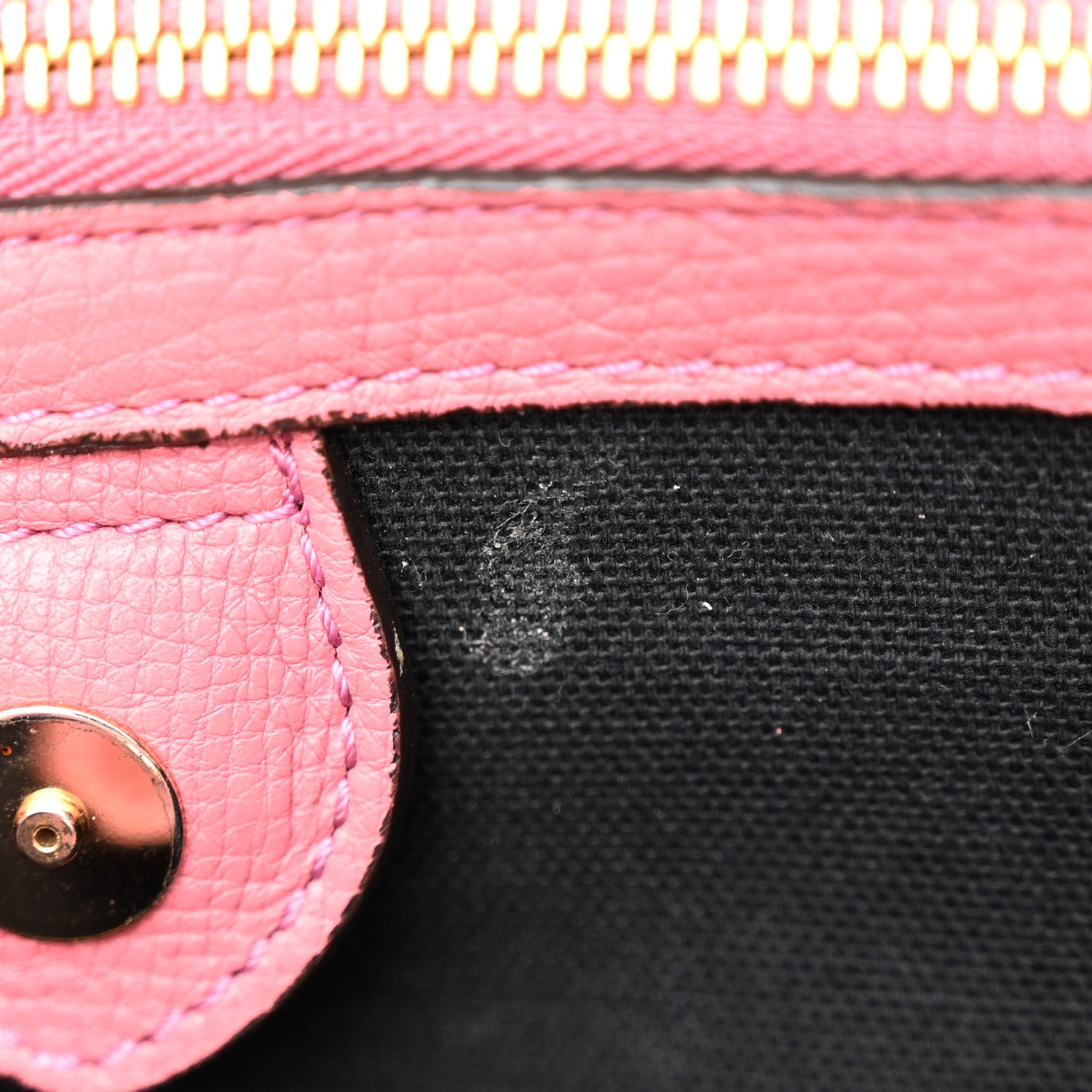Burberry Grainy Calfskin House Check Medium Banner Tote Mauve Pink 11 of 18