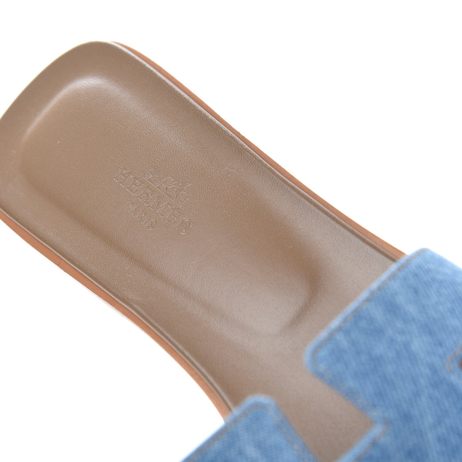 Hermes Denim Canvas Oran Sandals 39.5 Bleu Clair 8 of 10