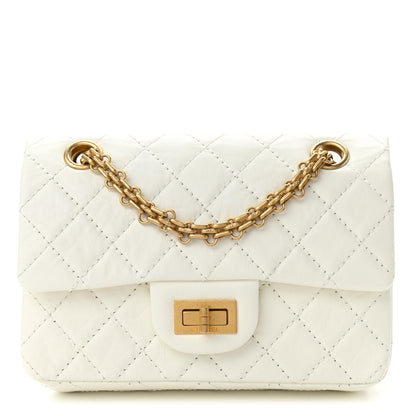 Chanel Aged Calfskin Quilted 2.55 Reissue Mini Flap White 1 of 10