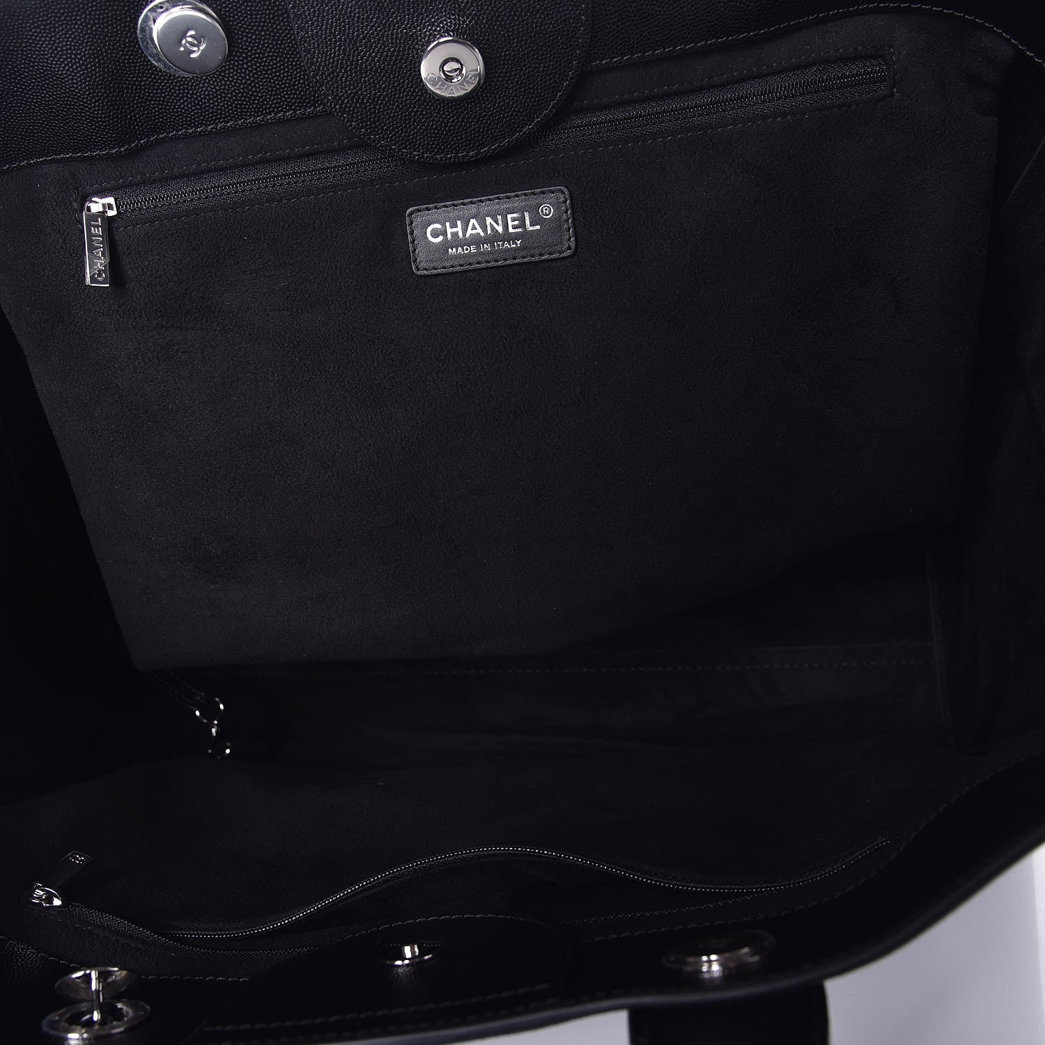 Chanel Caviar Extra Large Studded Deauville Tote Black 5 of 8