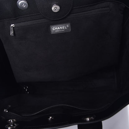 Chanel Caviar Extra Large Studded Deauville Tote Black 5 of 8