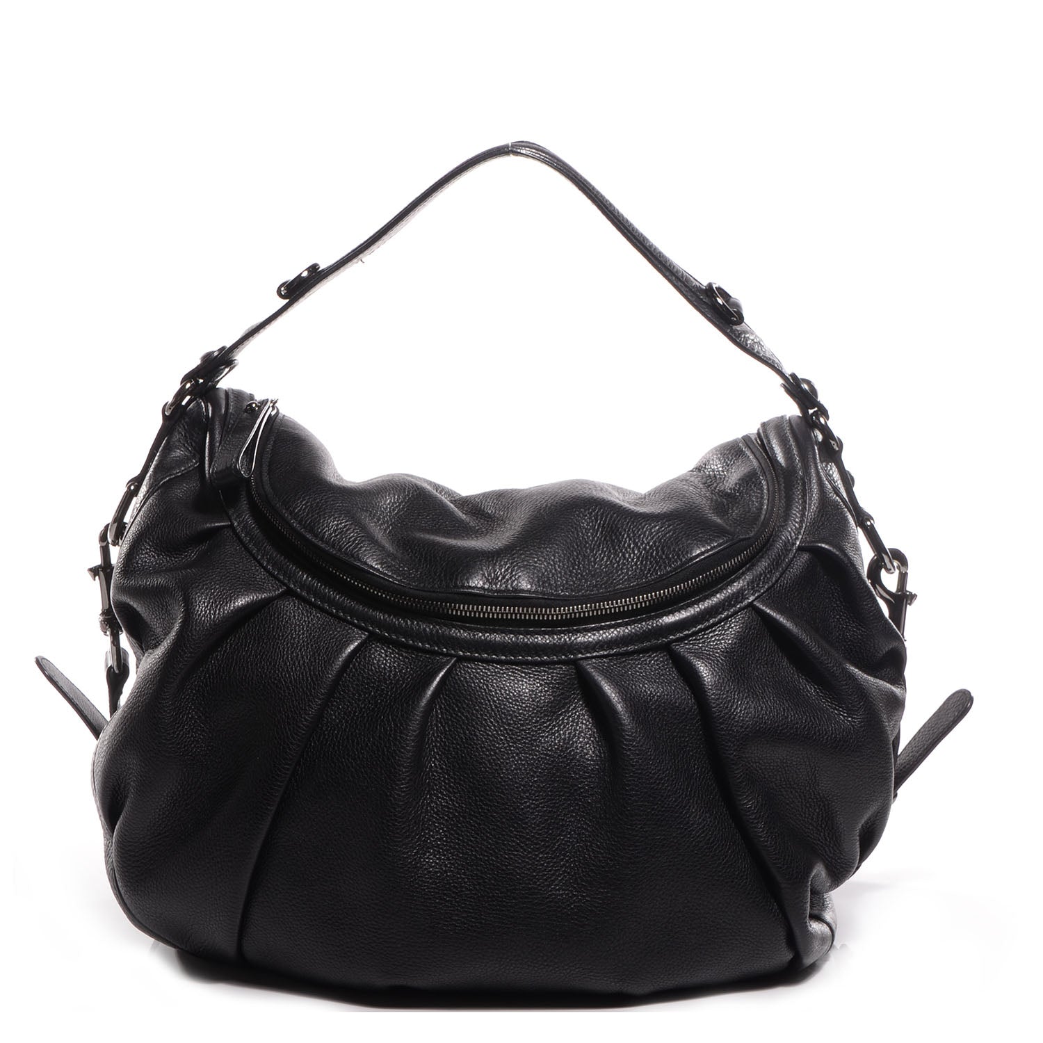 Gucci Leather Icon Bit Medium Shoulder Bag Black 1 of 8