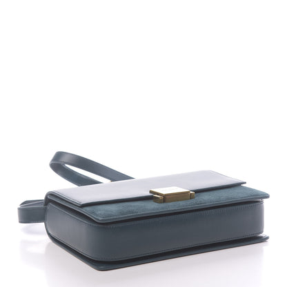 Saint Laurent Smooth Calfskin Suede Medium Bellechasse Dark Turquoise 4 of 9