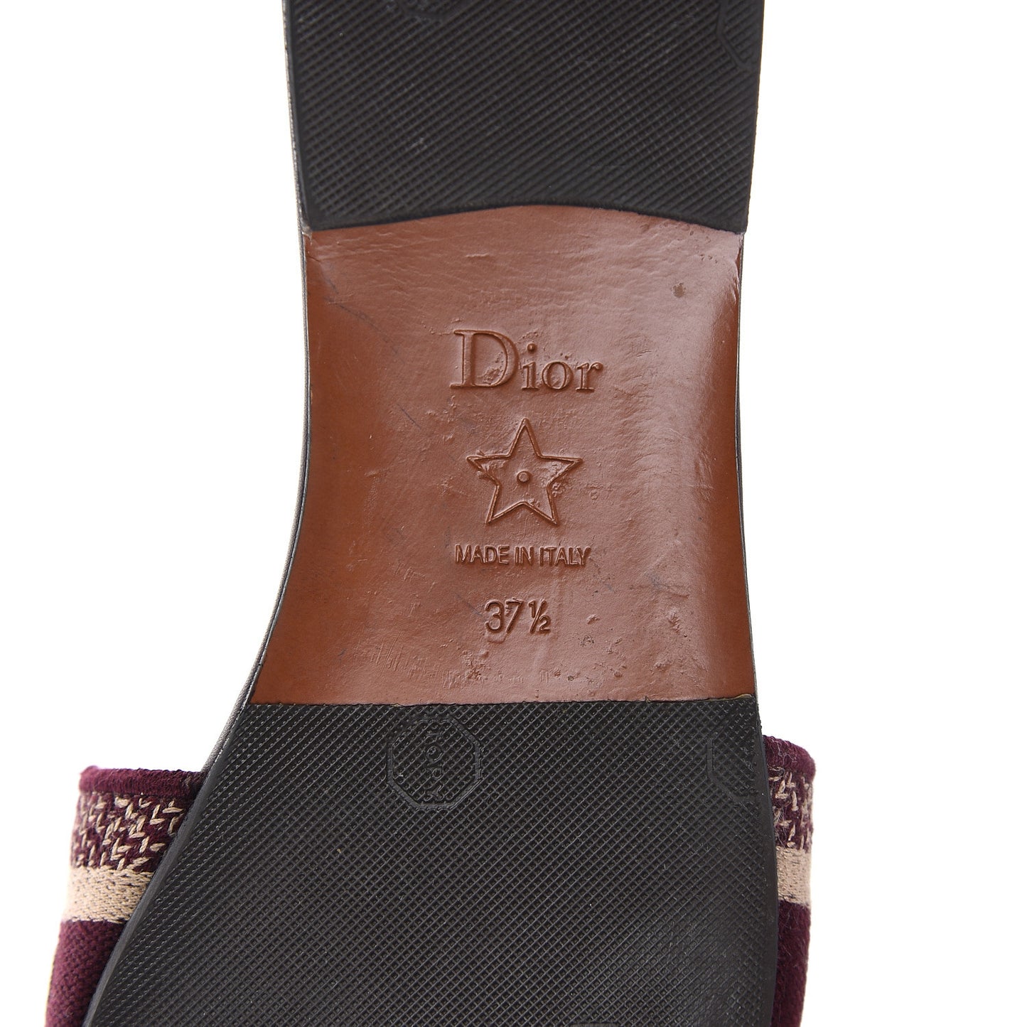 Canvas Embroidered Dway Flat Slide Sandals 37.5 Deep Amaranth
