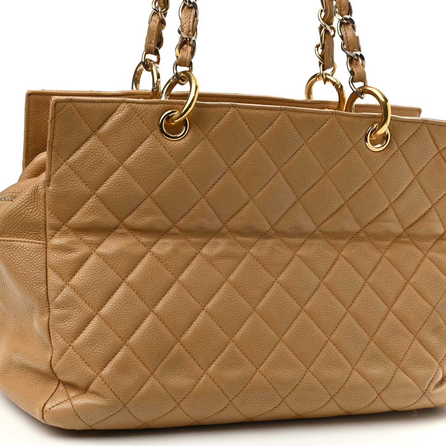 Caviar Quilted Grand Timeless Tote GTT Beige