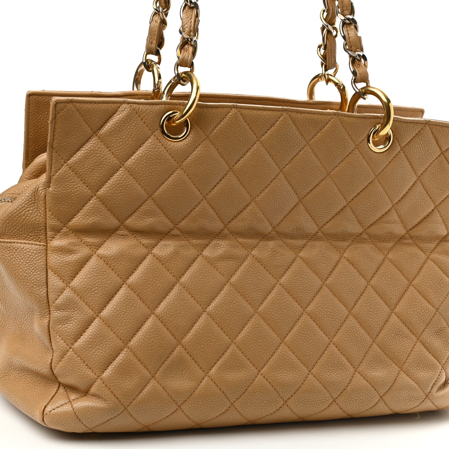 Chanel Caviar Quilted Grand Timeless Tote GTT Beige 13 of 14