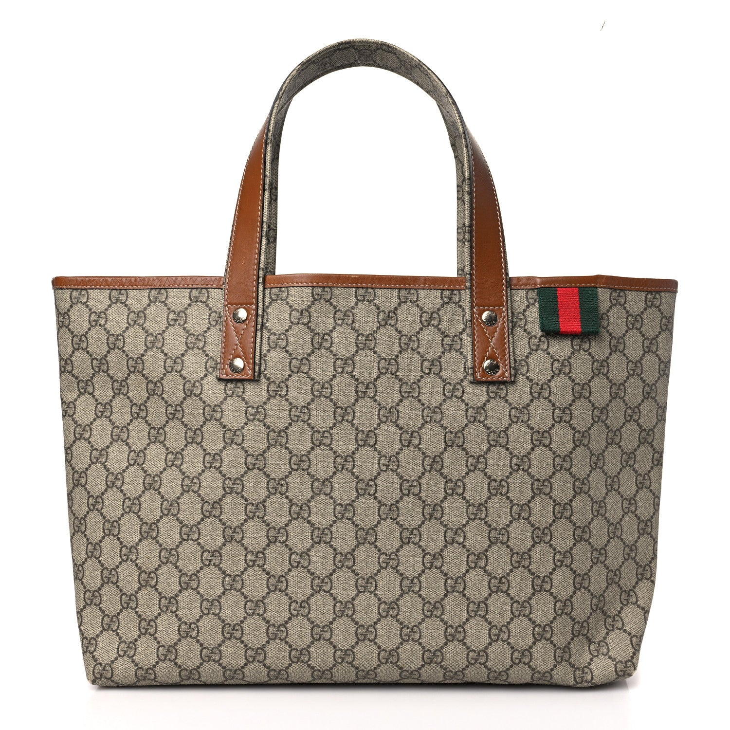 Gucci GG Plus Monogram Medium Signature Web Loop Tote Light Brown 1 of 11