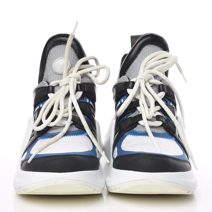 Louis Vuitton Calfskin Technical Nylon LV Archlight Sneakers 38 Blue Black Gris 2 of 17
