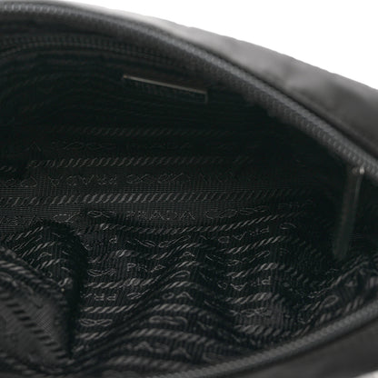 Prada Tessuto Nylon Vela Saffiano Necessaire Wristlet Pouch Black 5 of 6