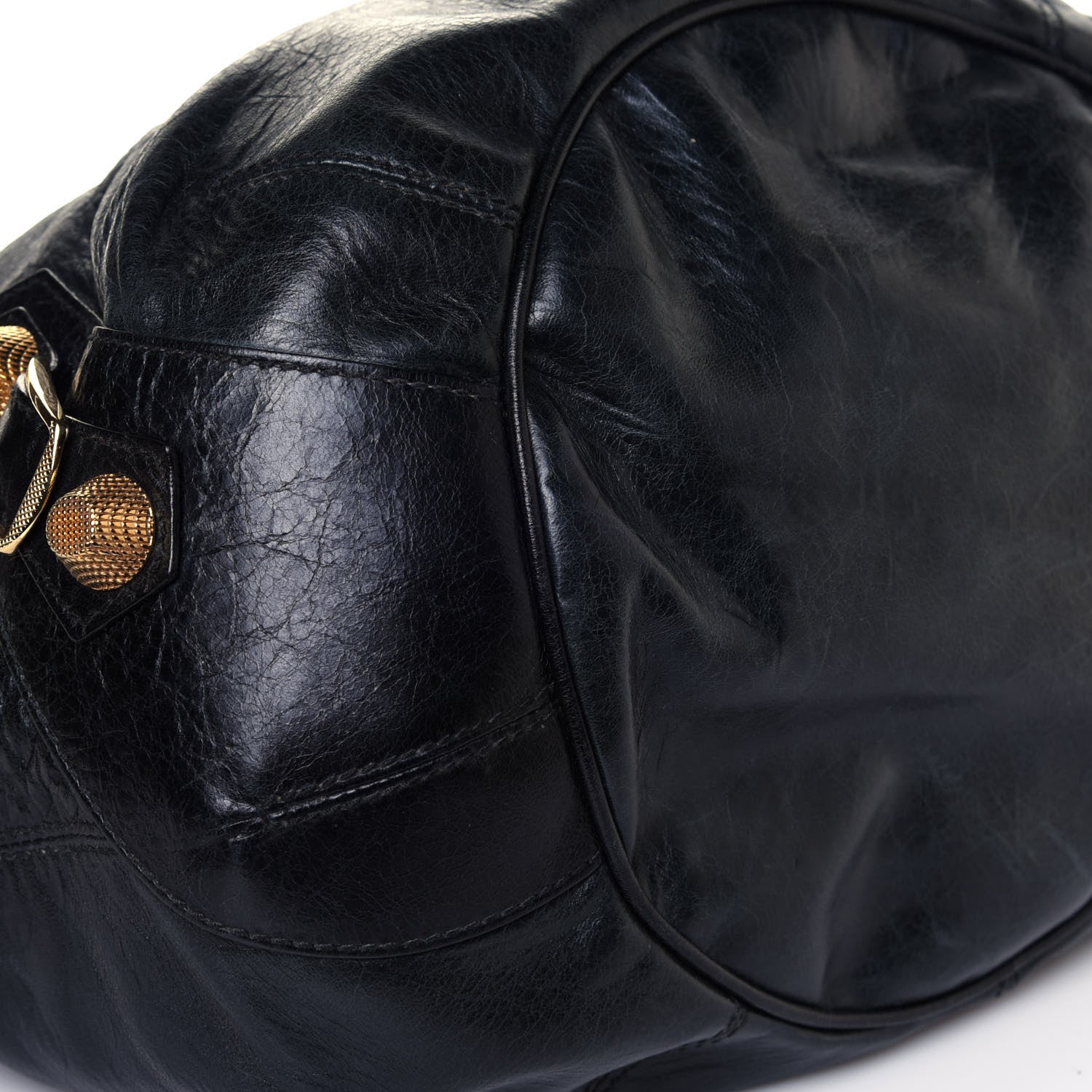 Balenciaga Agneau Giant 21 Gold Hardware Pompon Black 12 of 13