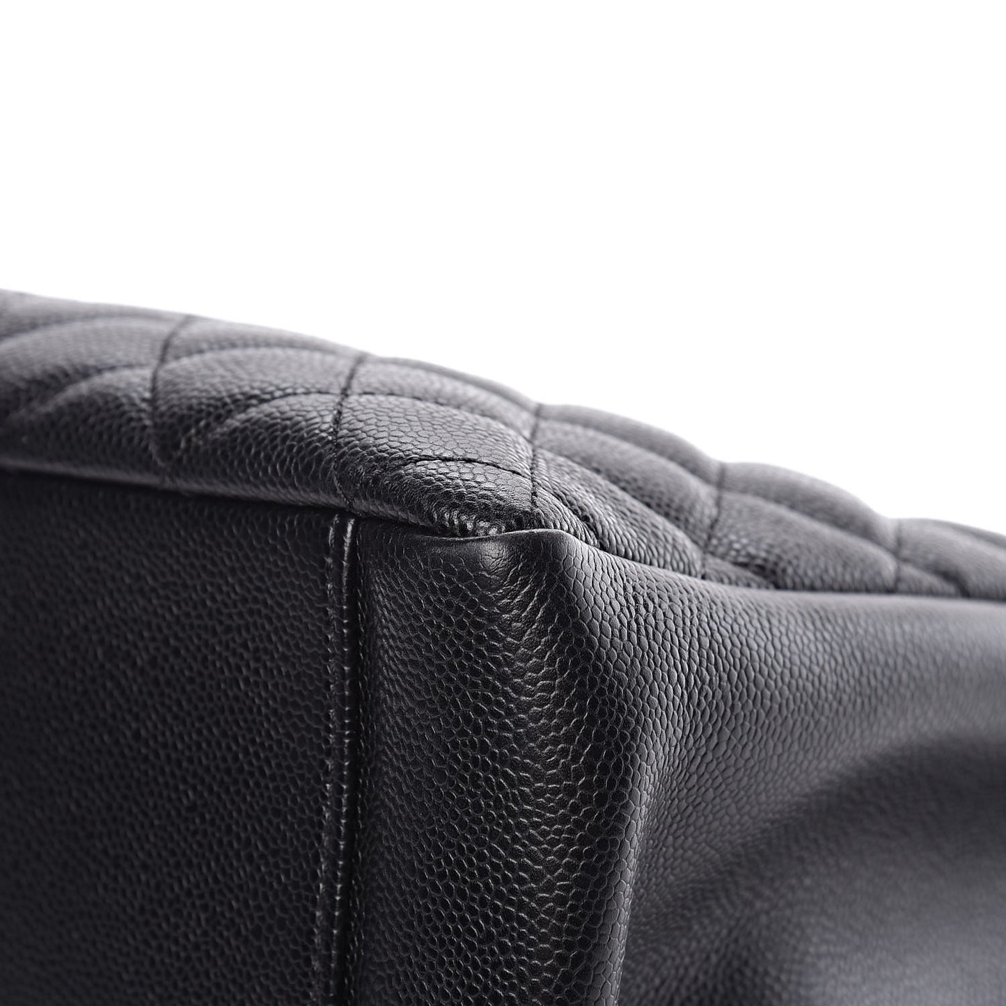 Caviar Quilted Grand Shopping Tote GST Black