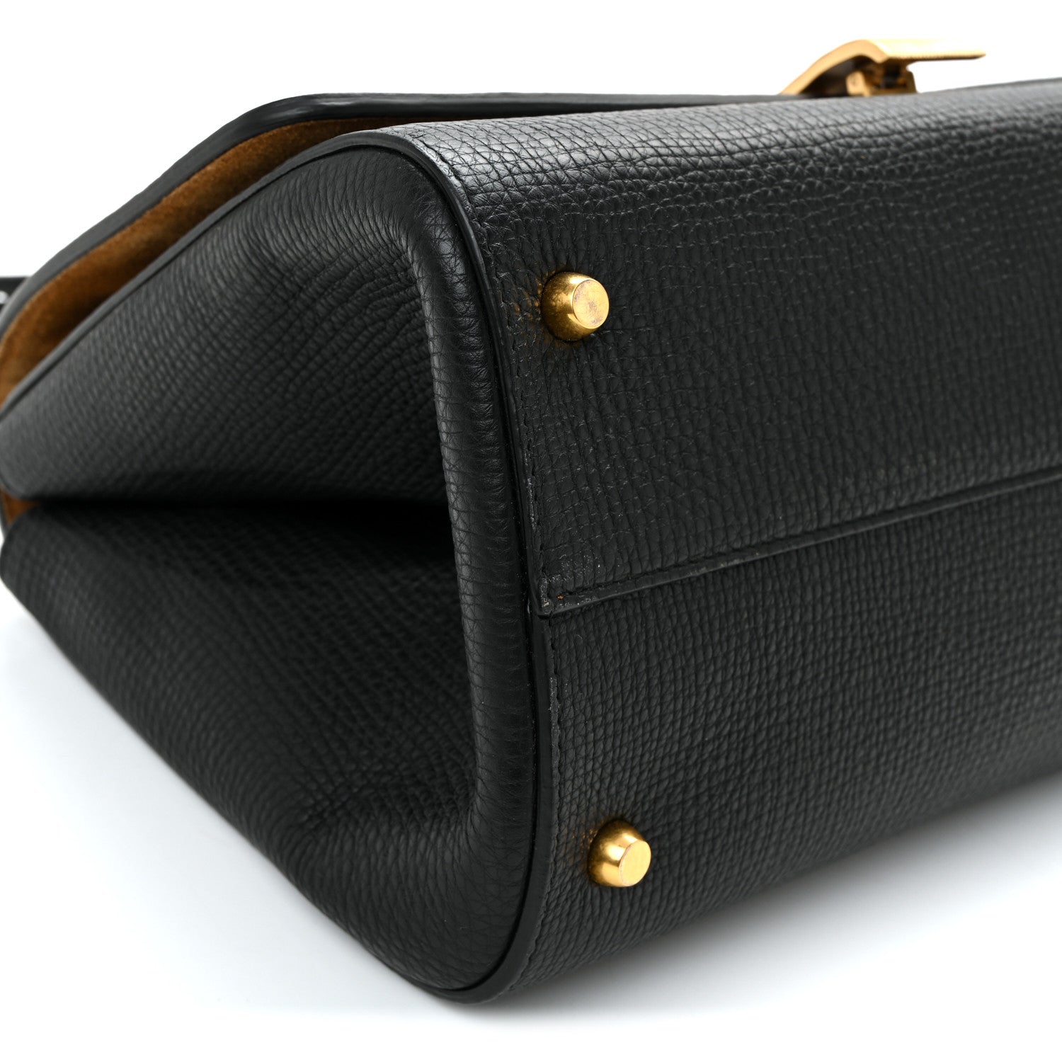 Bottega Veneta Textured Calfskin Small BV Angle Shoulder Bag Black 10 of 11
