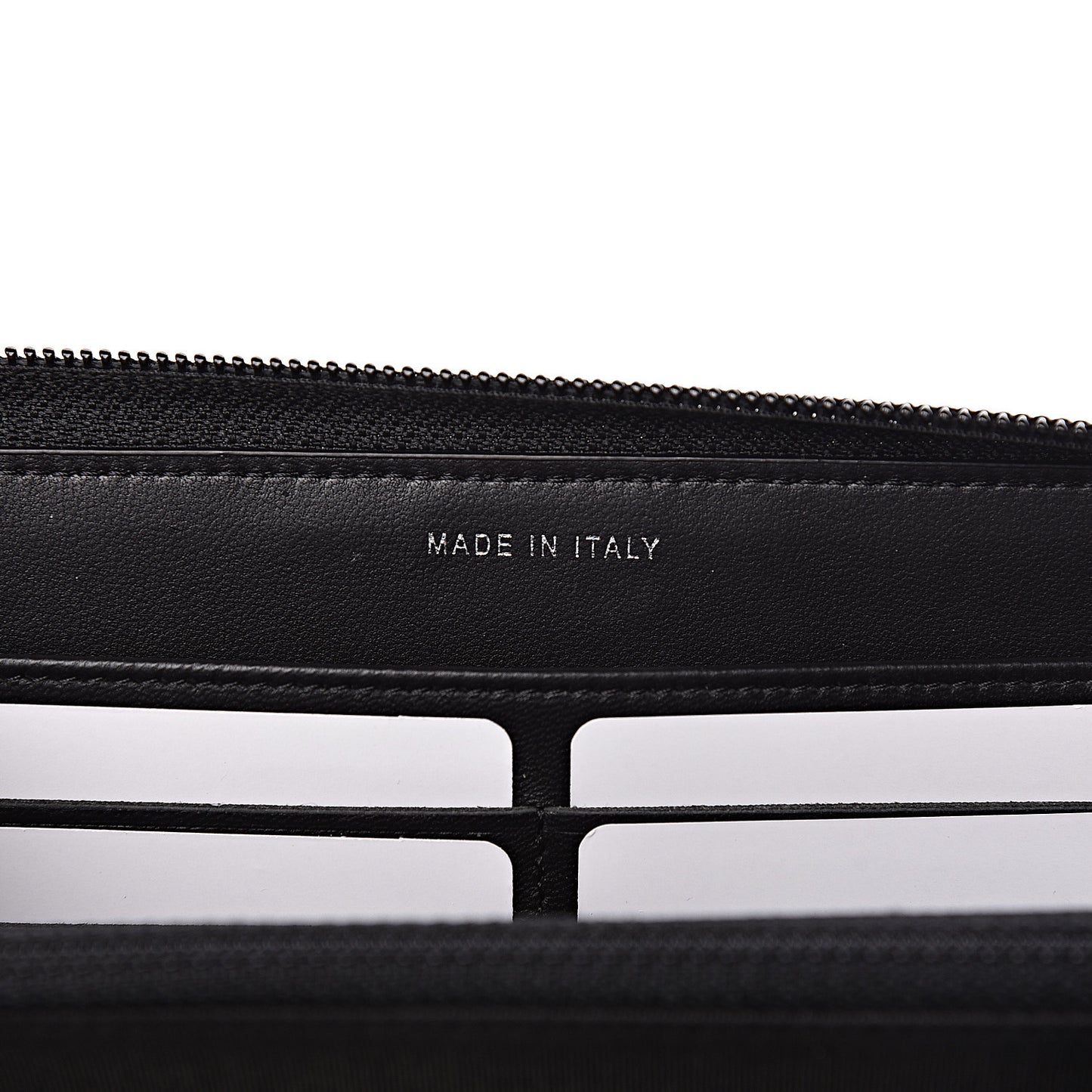 Lambskin Quilted Boy Zip Around Wallet Black