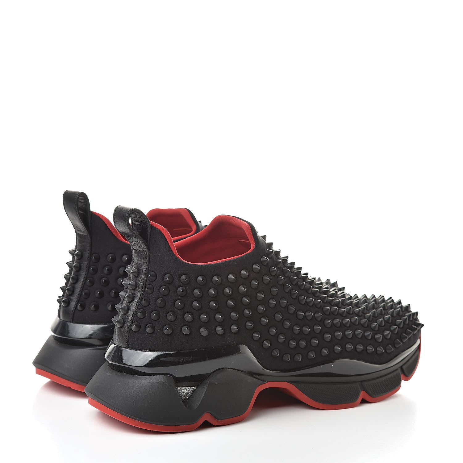 Christian Louboutin Neoprene Spike Sock Donna Flat Sneakers 40 Black 4 of 9