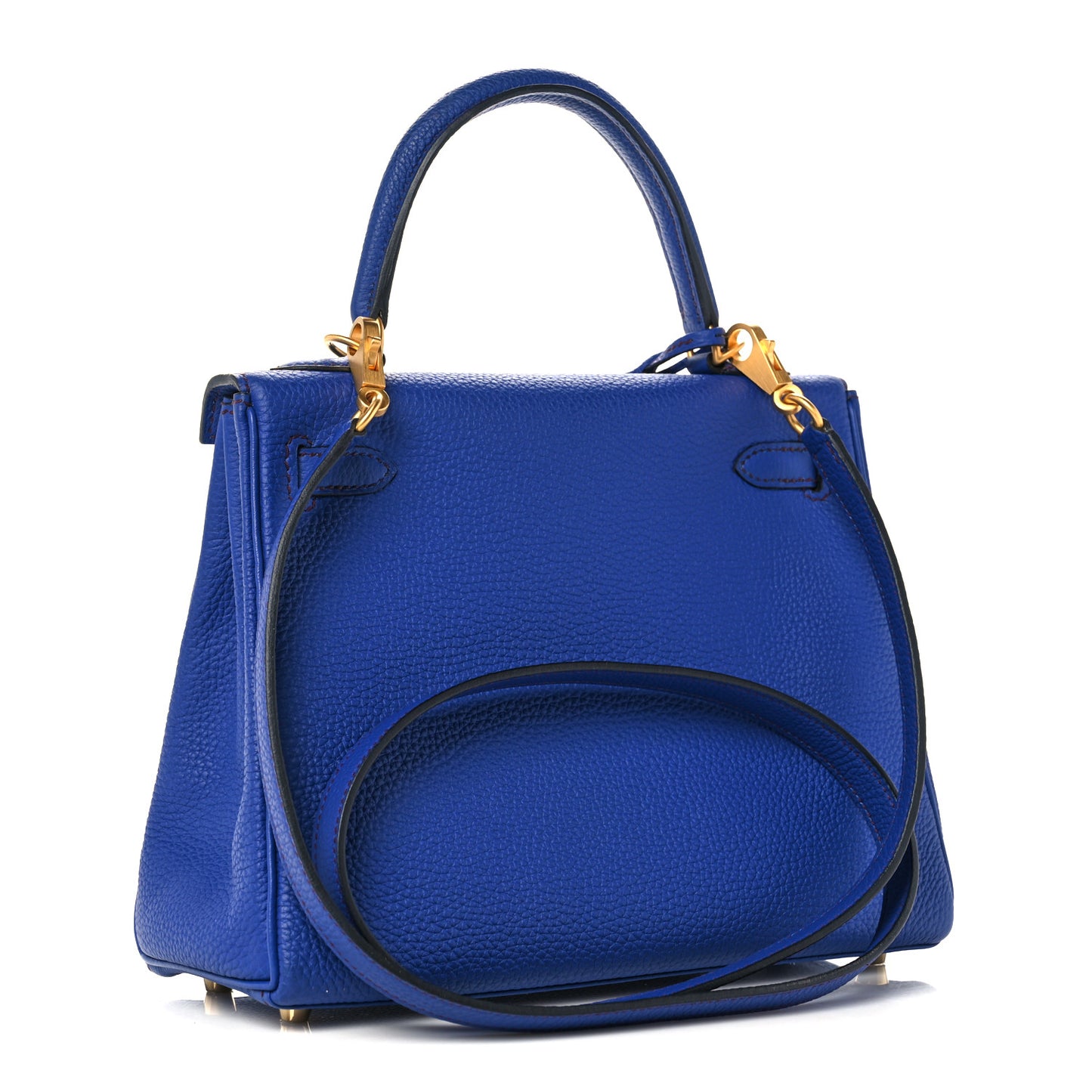 Togo Horseshoe Kelly Retourne 25 Bleu Electrique Bordeaux
