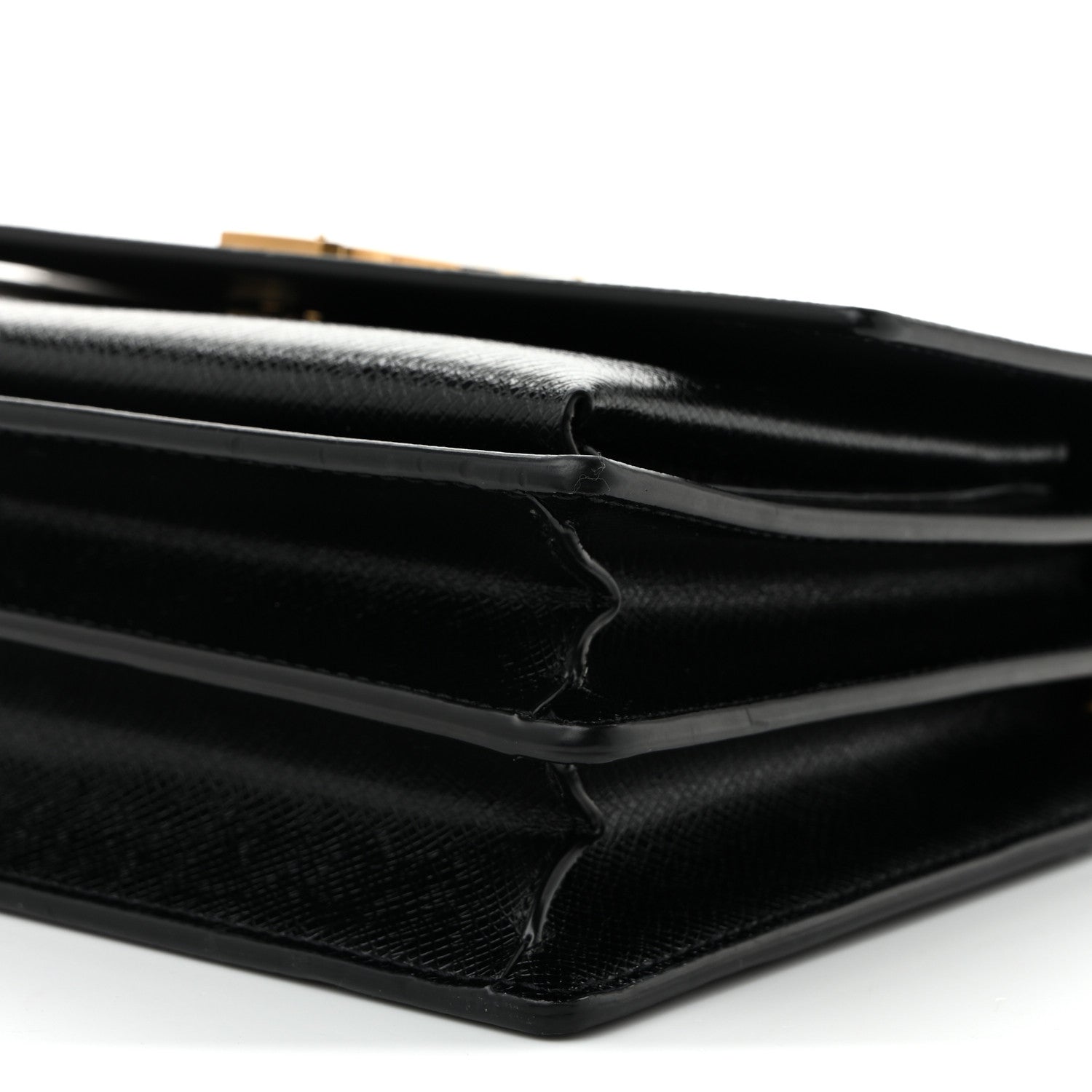 Saint Laurent Coated Bark Calfskin Medium Monogram Sunset Black 10 of 10
