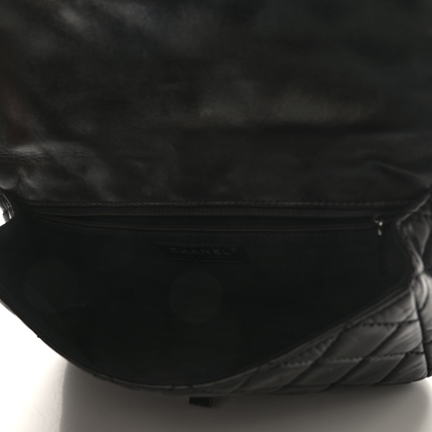 Chanel Lambskin Quilted Medium Roll Reissue Clutch Black 5 of 10