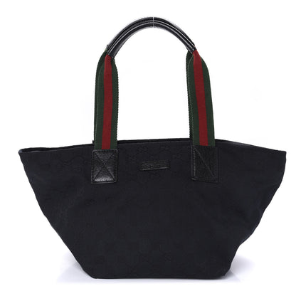 Gucci GG Monogram Small Web Handle Bucket Tote Black 1 of 10