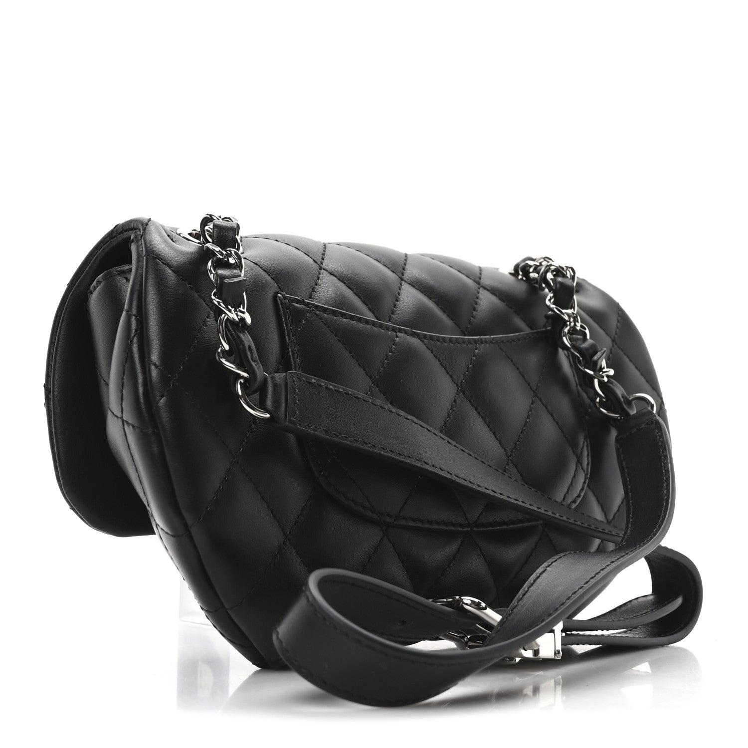 Chanel Calfskin Quilted CC Uniform Flap Belt Bag Black 3 of 11