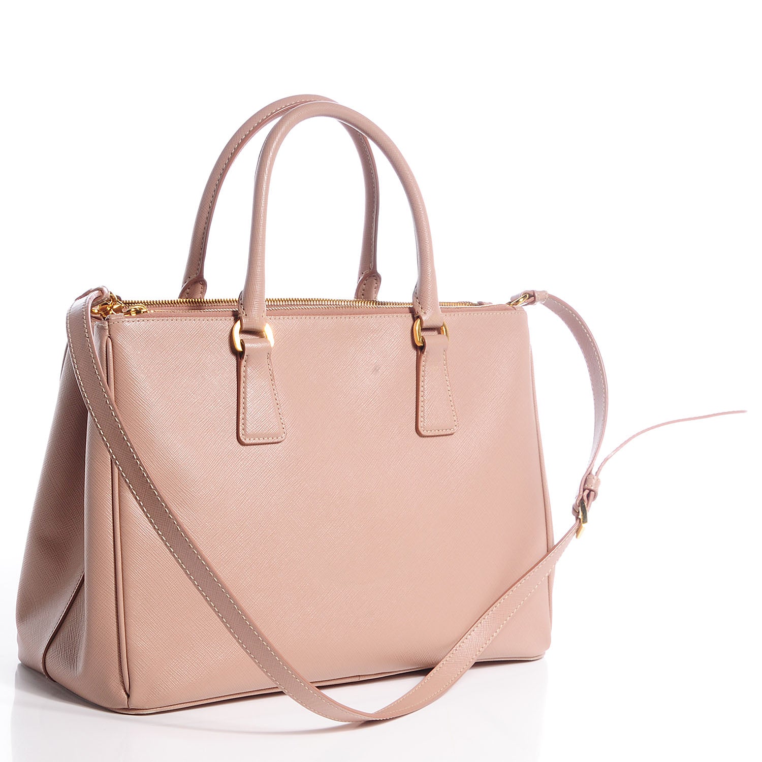 Prada Saffiano Lux Medium Double Zip Tote Cammeo 3 of 9