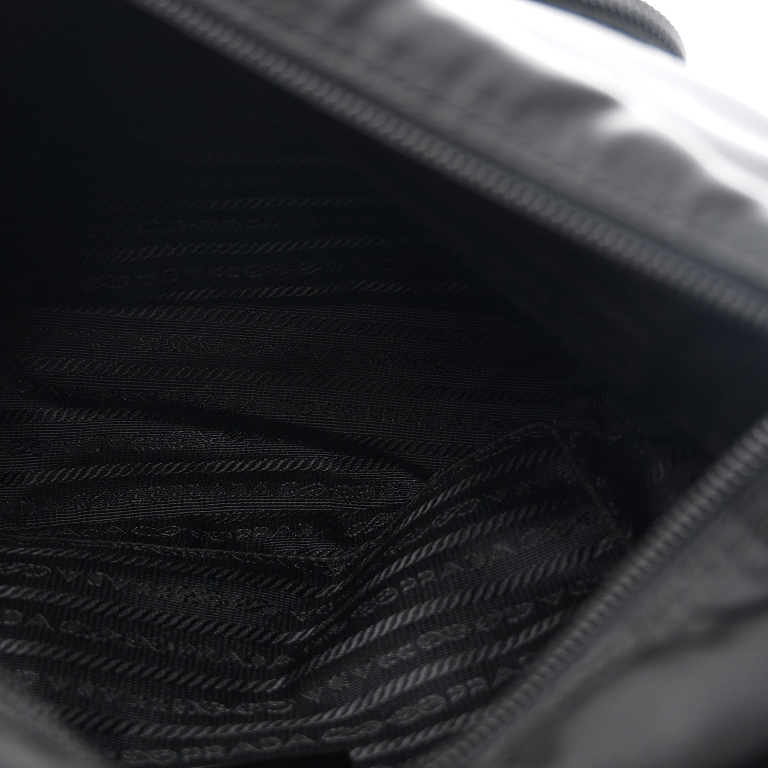 Prada Nylon Vela Saffiano Single Buckle Messenger Shoulder Bag Black 5 of 10