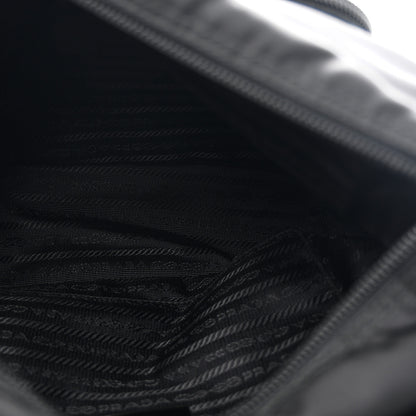 Prada Nylon Vela Saffiano Single Buckle Messenger Shoulder Bag Black 5 of 10