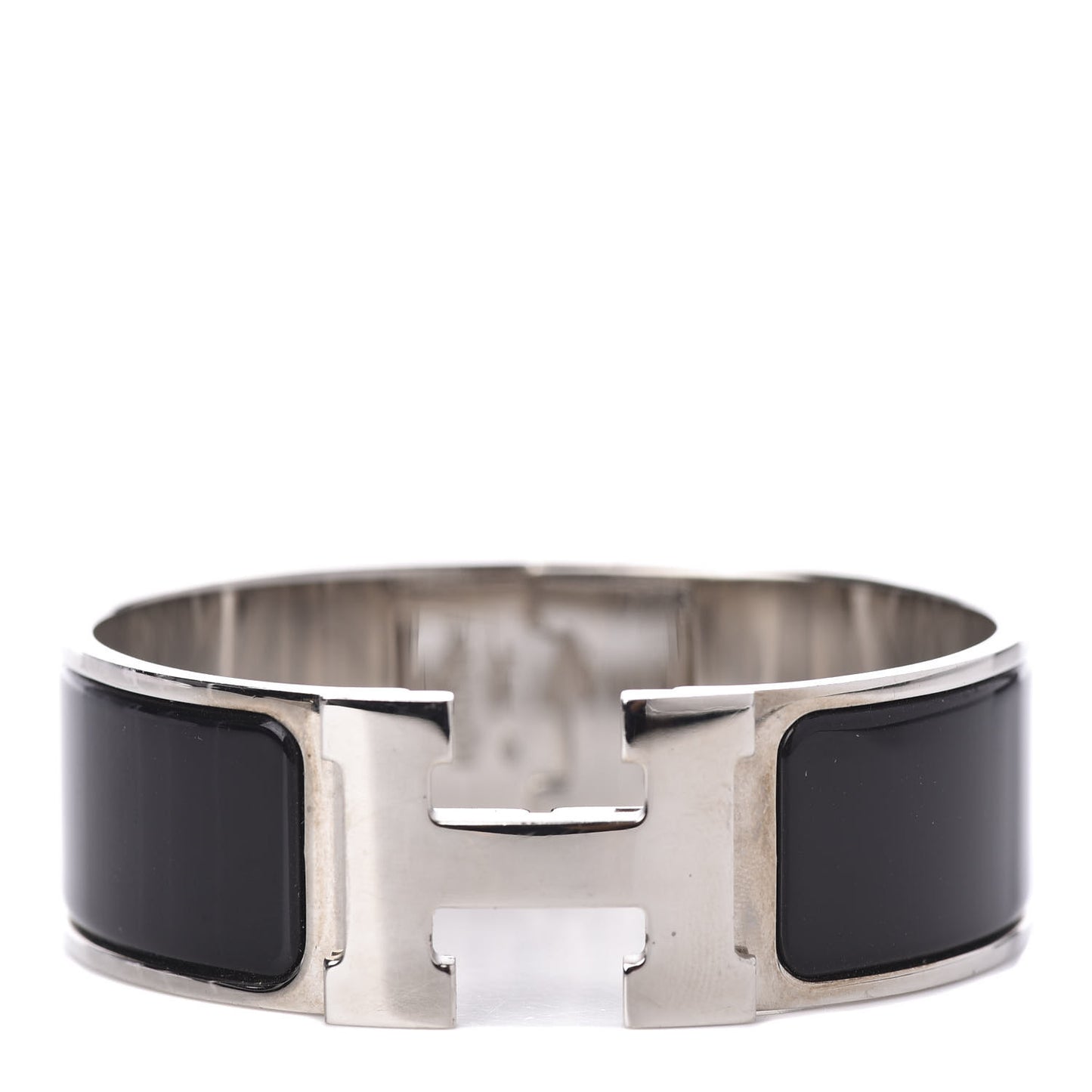 Enamel Wide Clic Clac H Bracelet PM Black