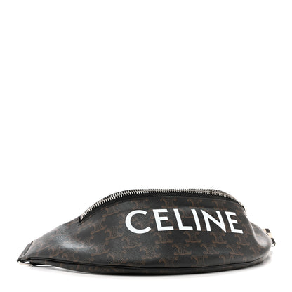 Celine Triomphe Logo Canvas Checker Belt Bag Black 4 of 15