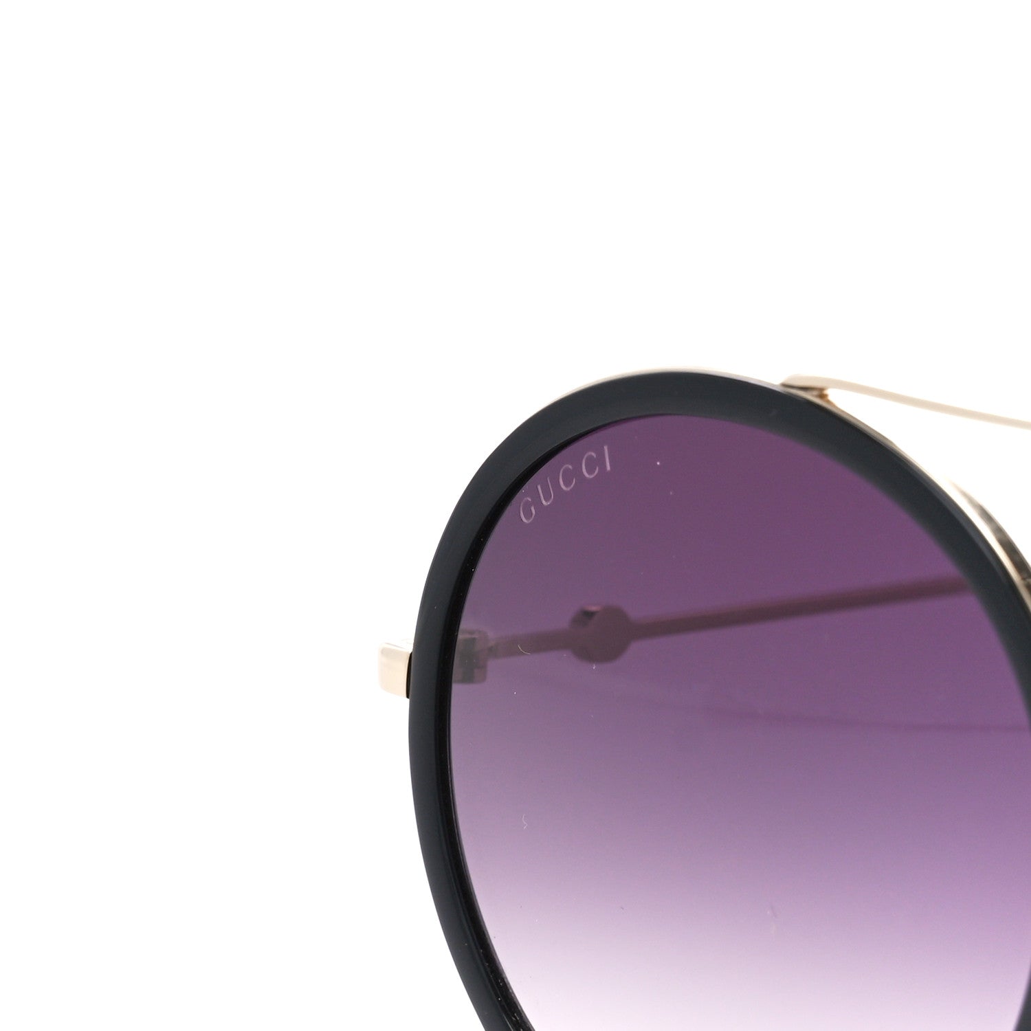 Gucci Metal Round Frame Sunglasses GG0061S Black 7 of 8