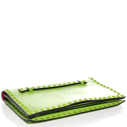 Valentino Garavani Nappa Rockstud Wristlet Clutch Pop Apple 4 of 7