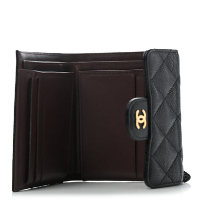 Chanel Caviar Quilted Compact Flap Wallet Black 5 of 9
