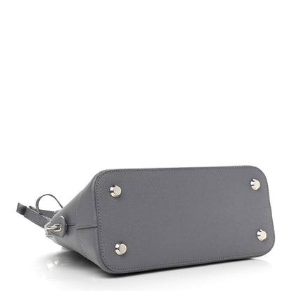 Balenciaga Signature Grained Calfskin Logo S Ville Top Handle Bag Gris Perle Fonce White 4 of 9