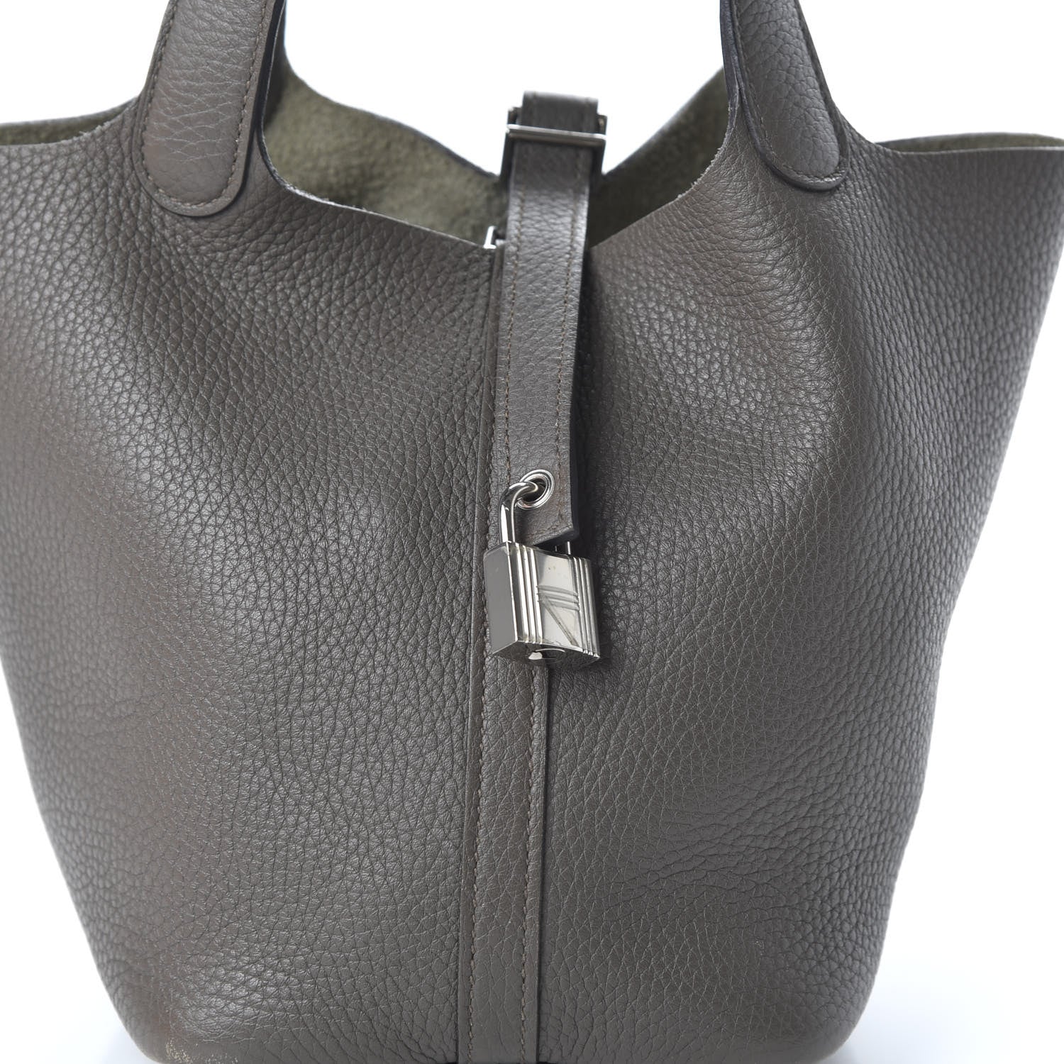 Hermes Taurillon Clemence Picotin Lock 18 PM Etain 10 of 11
