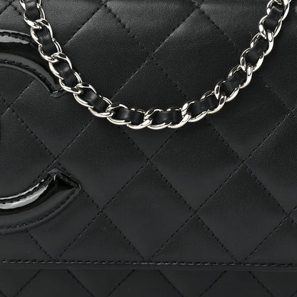 Chanel Calfskin Quilted Cambon Wallet On Chain WOC Black 8 of 12