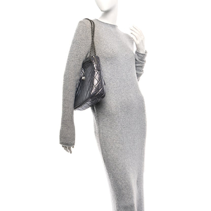 Chanel Metallic Aged Calfskin Quilted Large Reissue Camera Case Silver 2 of 10