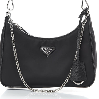 Prada Nylon Re-Edition 2005 Shoulder Bag Black 9 of 13