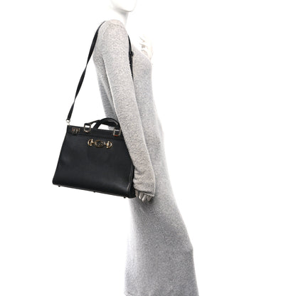 Gucci Grainy Calfskin Medium Zumi Top Handle Bag Black 3 of 19
