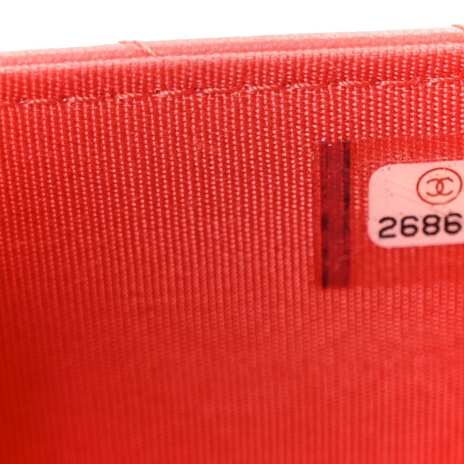 Chanel Lambskin Chevron Quilted Trendy CC Wallet On Chain WOC Red 8 of 14