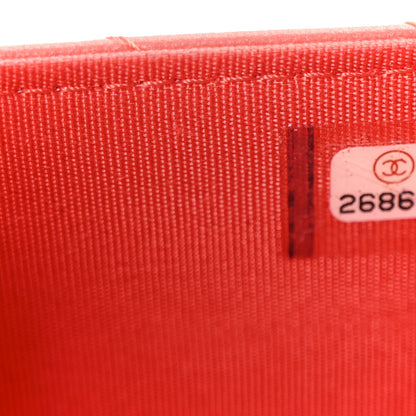 Chanel Lambskin Chevron Quilted Trendy CC Wallet On Chain WOC Red 8 of 14