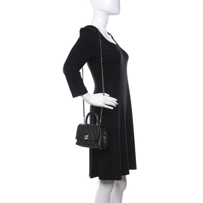 Chanel Caviar Quilted Extra Mini Coco Handle Flap Black 2 of 11