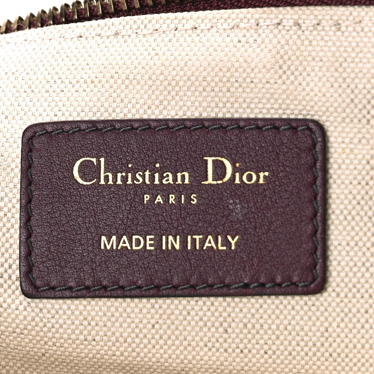 Christian Dior Oblique Logo Pouch Burgundy 6 of 8