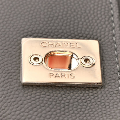 Chanel Caviar Quilted Small Business Affinity Shopping Bag Grey 10 of 13