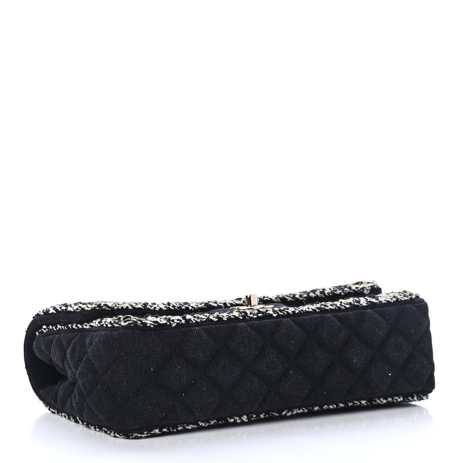 Chanel Denim Braided Medium Flap Bag Black 3 of 4
