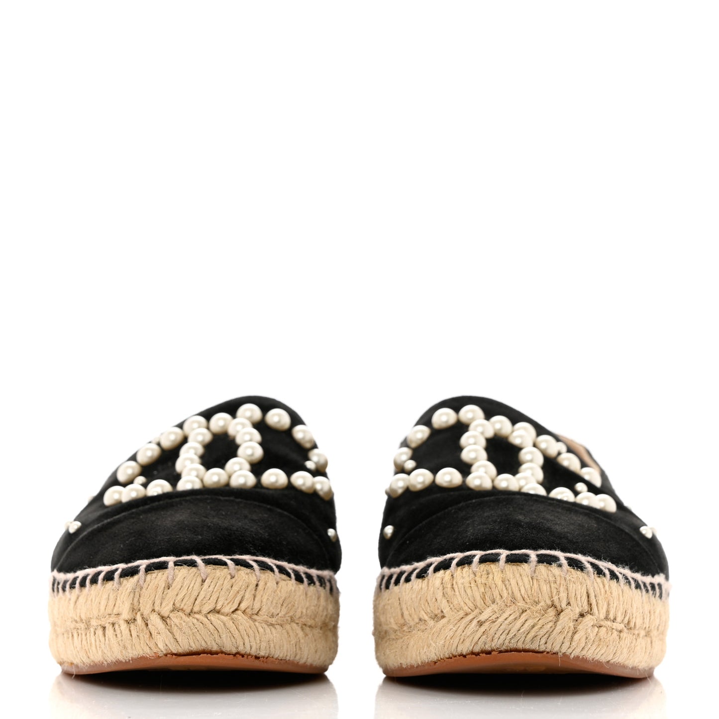 Suede Pearl CC Espadrilles 38 Black