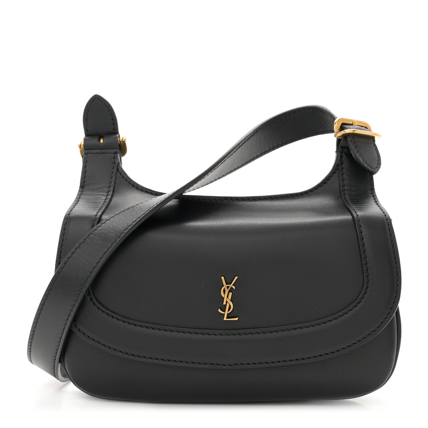 Saint Laurent Smooth Calfskin Small Charlie Shoulder Bag Black 1 of 12